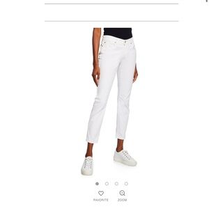 Eileen Fisher Organic Skinny Ankle Jeans, White